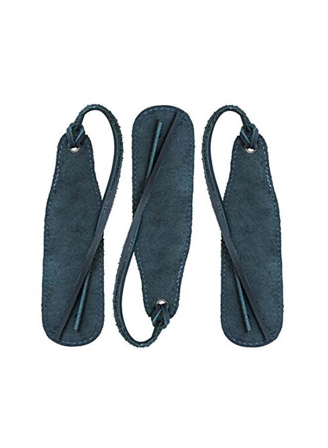 Hide & Drink Handmade Leather Bookmark Slate Blue  - Image 1