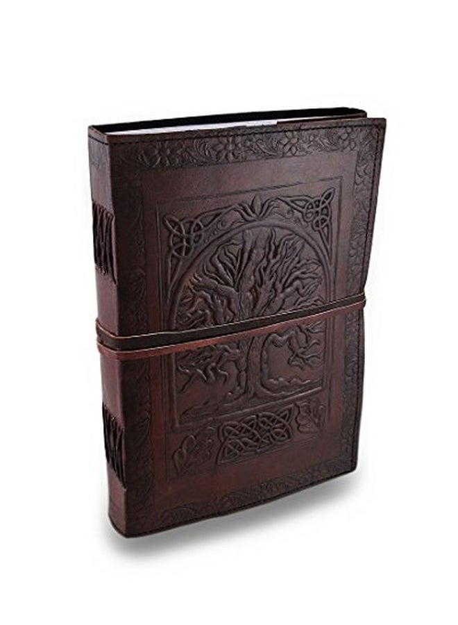 vintage crafts Tree Designed Leather Journal Brown  - Image 3