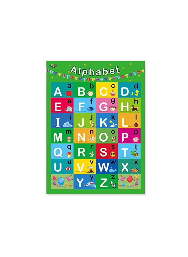 SpriteGru 2-Piece Laminated Alphabets And Numbers Printed Educational Posters Multicolour - Image 1
