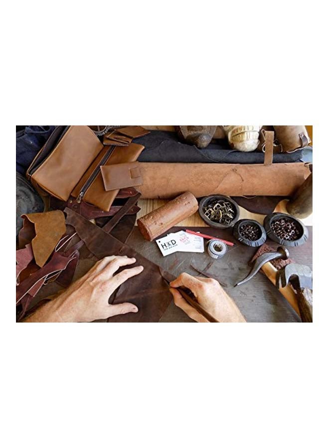 Hide & Drink Handmade Leather Bookmark Slate Blue  - Image 3