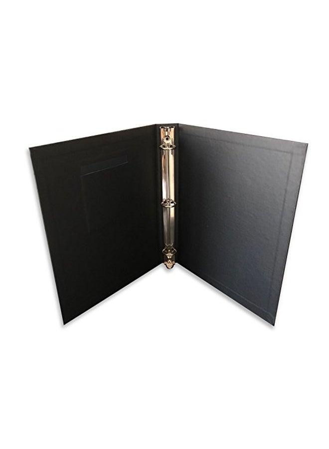 Three Ring Systems 3-Ring Linen Binder Black - Image 2