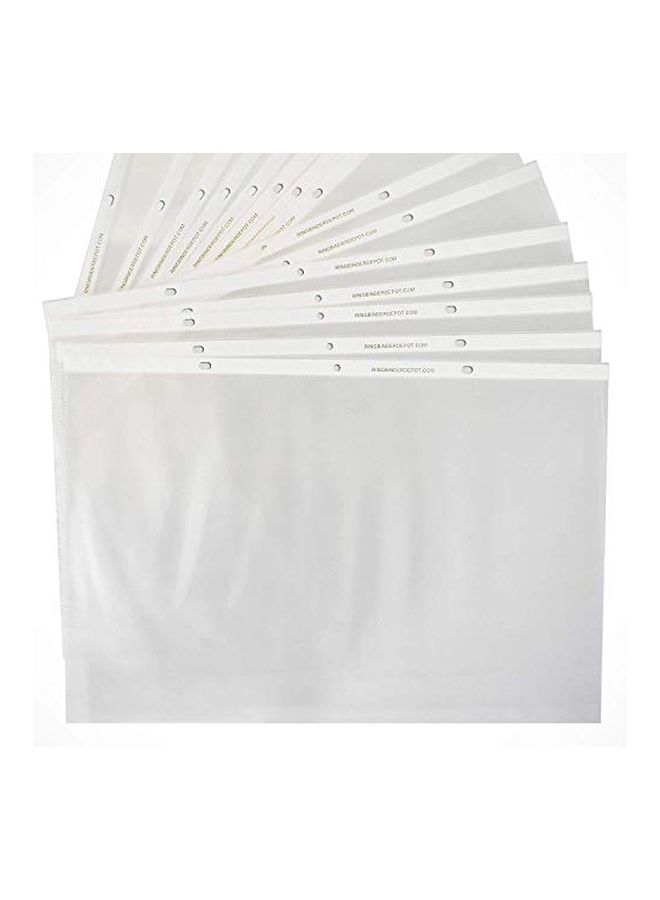 Officewerks Pack Of 25 Sheet Protector Set Clear/White  - Image 3