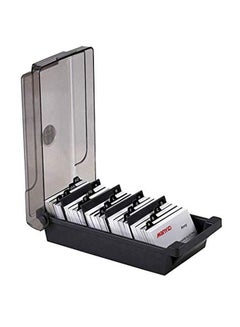 MYLIFEUNIT Business Card Holder Organizer With Divider And Index Tab Black  - Image 1