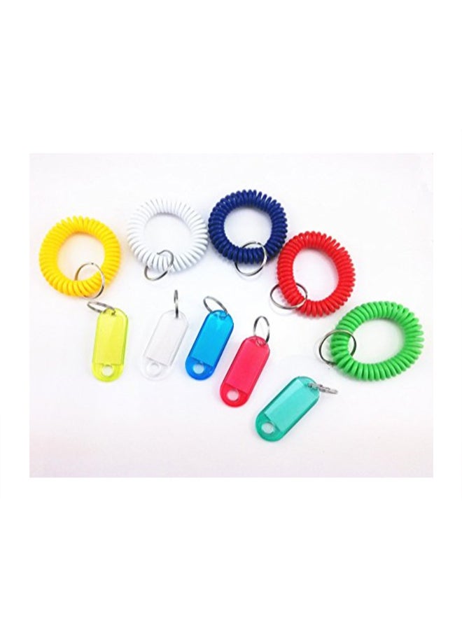 يوتون مجموعة أساور معصم حلزونية بحلقة مفاتيح مكونة من 5 قطع - Image 1