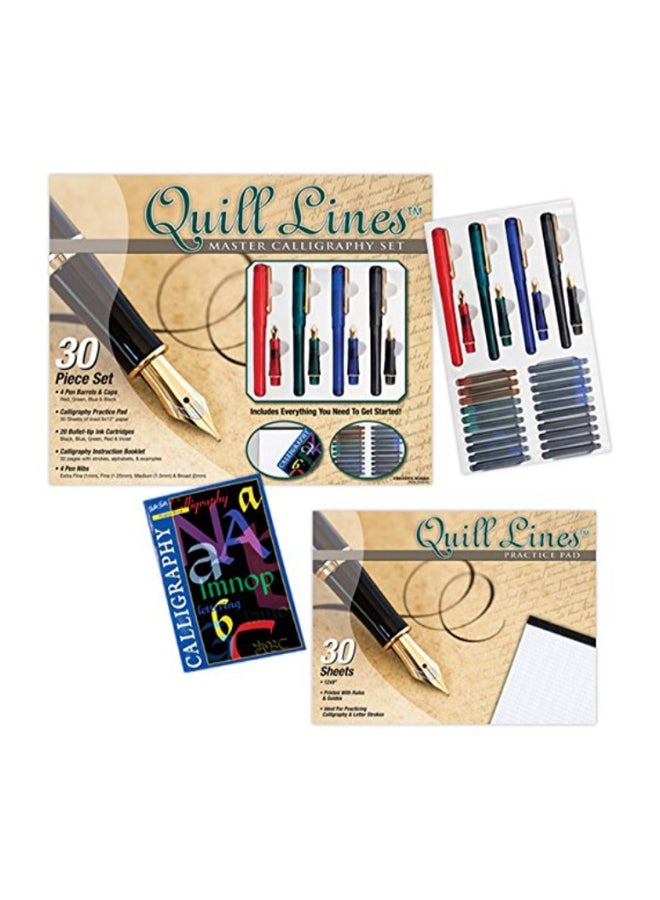 كرييتف مارك مجموعة أقلام فن الخط كويل لاينز رئيسية مكونة من 4 قطع - Image 3