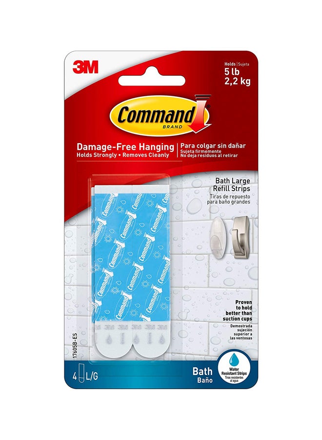 كوماند شرائط إعادة تعبئة كبيرة ومقاومة للماء أزرق