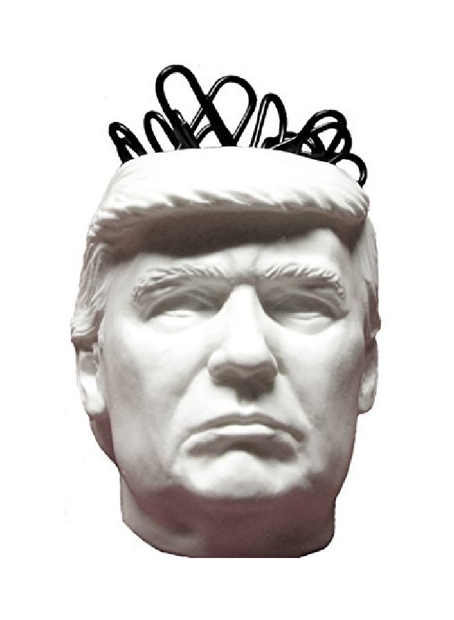CLIPHEADS by HEROBUILDERS Trump Head Paper Clip Holder White  - Image 2