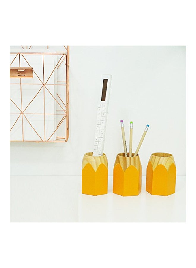 Pencil Shaped Wooden Pen Holder Yellow - v1552567162/N21879609A_2