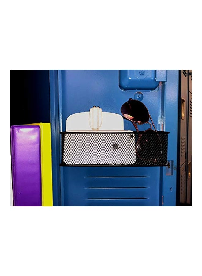 Lenotion 2-Piece Magnetic Locker Basket Pencil Holder Black - Image 3