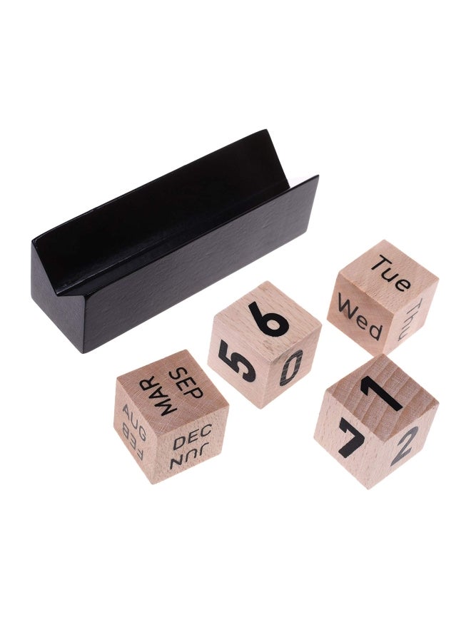 COSMOS Creative Cubes Perpetual Calendar Beige/Black - Image 2