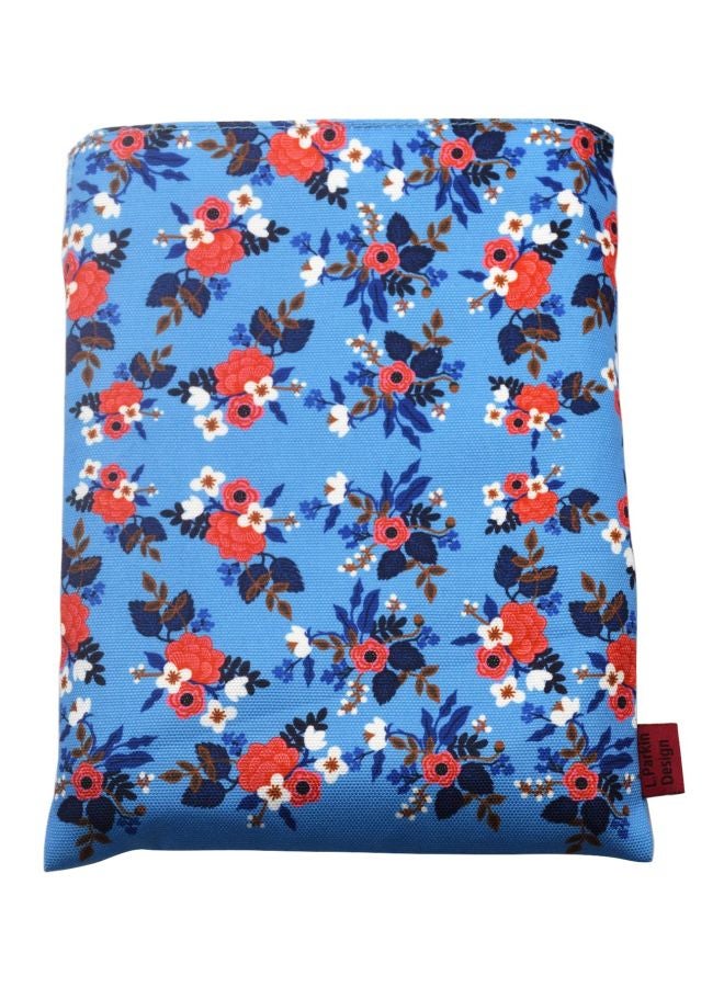 إل باركين غلاف بطباعة أزهار لدفتر التخطيط أزرق/أبيض/أحمر - Image 1