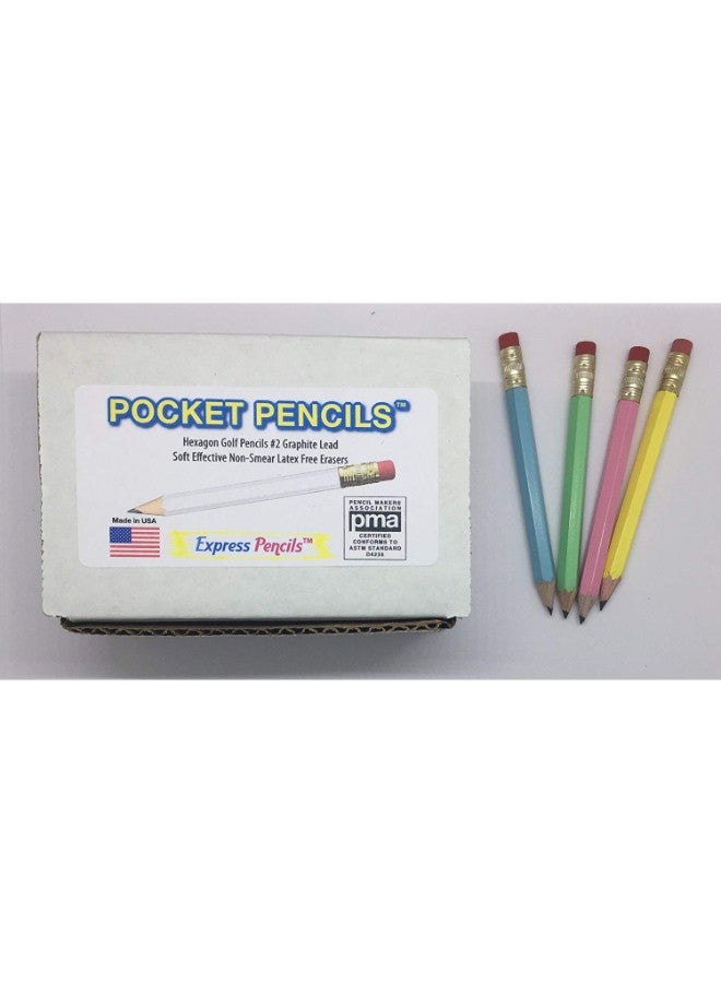Express Pencils Pack Of 48 Half Pencil With Eraser - Image 4