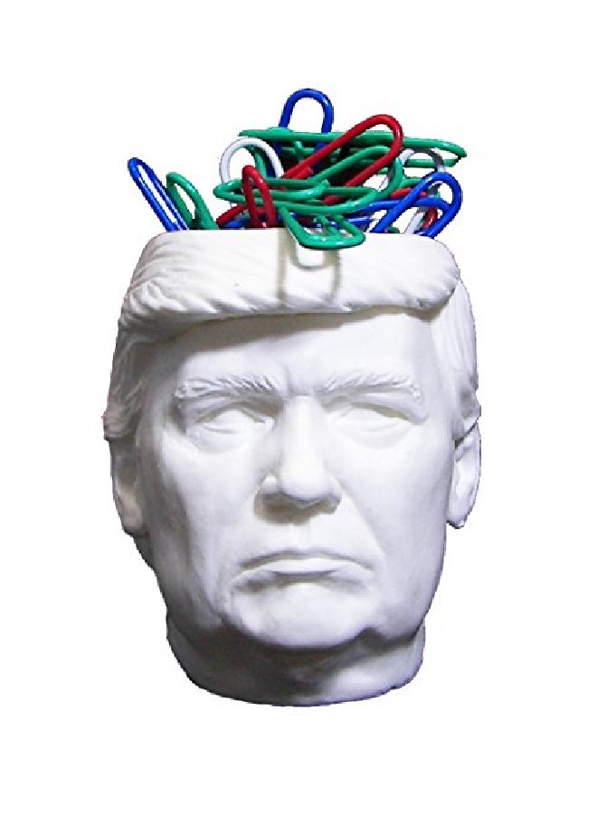CLIPHEADS by HEROBUILDERS Trump Head Paper Clip Holder White  - Image 3