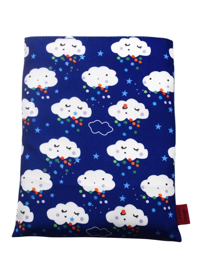 إل باركين غطاء حماية لدفتر التخطيط مطبوع بصورة غيوم أزرق/ أبيض - Image 1