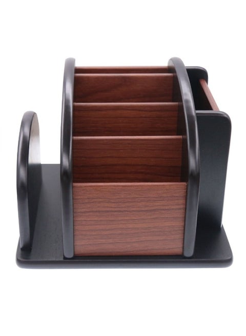 6 Compartment Rotating Remote Control Holder Organizer