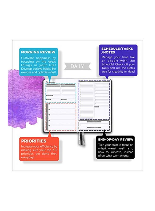 Panda Planner Daily Planner Grey/White - Image 2