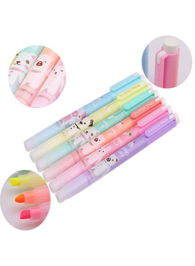 Set Of 6 Double Tip Highlighter Pen - v1552567370/N21829741A_2