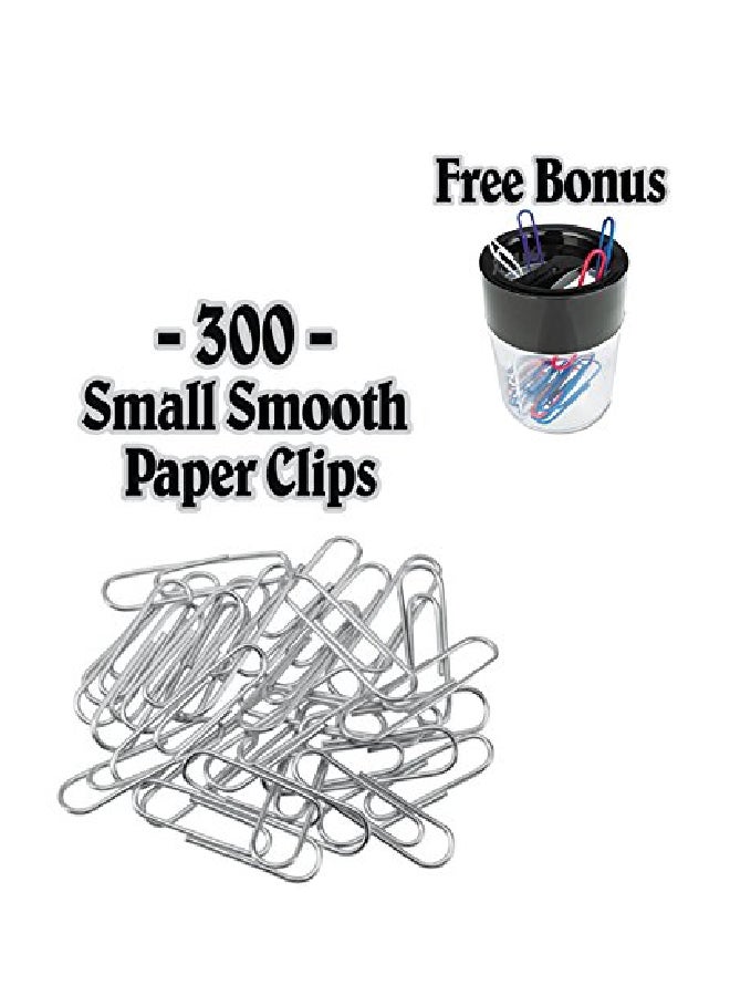 300-Piece Smooth Paper Clips Set Grey - v1552567456/N21879817A_3