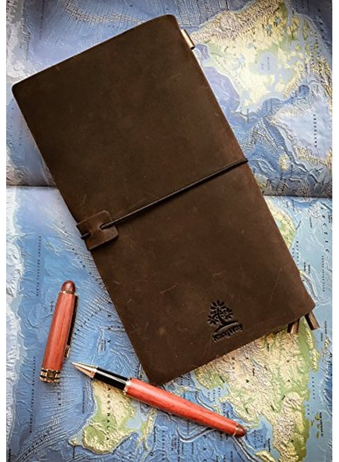 KangWay Leather Traveler Personal Organizers Dark Brown - Image 2