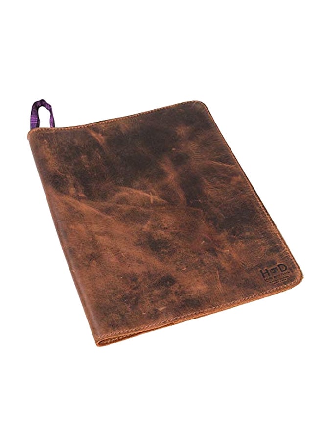Hide & Drink Rustic Refillable Leather Journal Cover Bourbon Brown  - Image 1