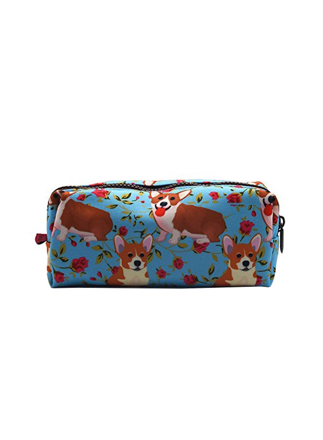 Corgi Dog Printed Pencil Case Blue/Brown/White - v1552567631/N21904778A_1