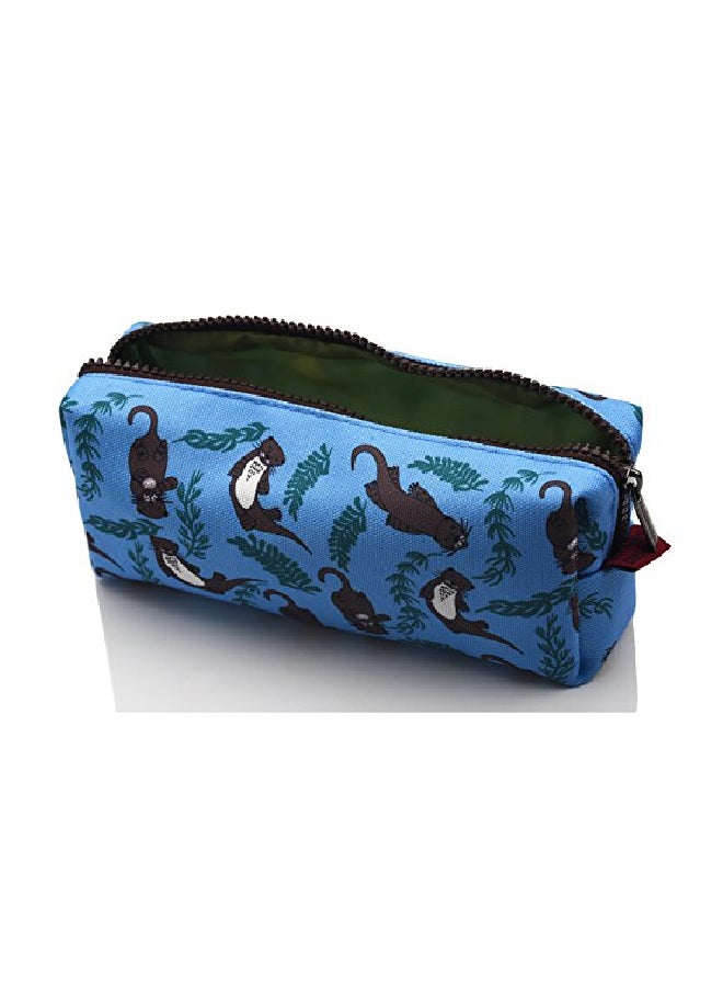 إل باركين مقلمة أقلام رصاص من القماش بنقشة كلب الماء أزرق/بني/أخضر - Image 2