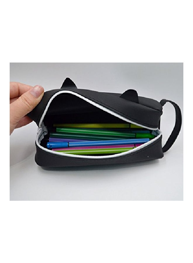 Aisa Adorable Cat Design Pencil Case Black  - Image 3