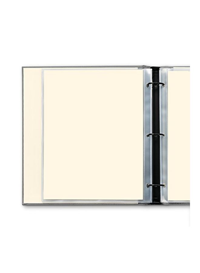 Gallery Leather - Presentation Ring Binder Grey - Image 1