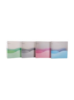 Filexec 4-Piece Wave Ring Binders Blue/Green/Pink  - Image 1