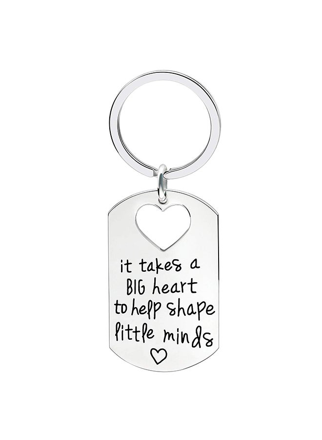 lauhonmin - It Takes A Big Heart To Help Shape Little Minds Teacher Pendant Keychain - Image 1