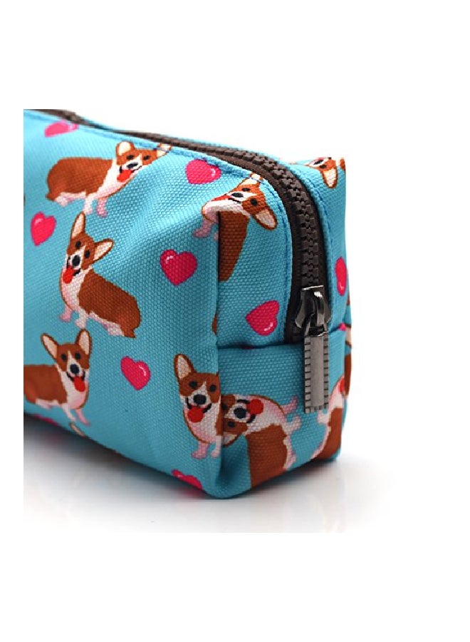 إل باركين مقلمة للأدوات المكتبية بطبعة كلاب من سلالة كورجي أزرق/أحمر - Image 3