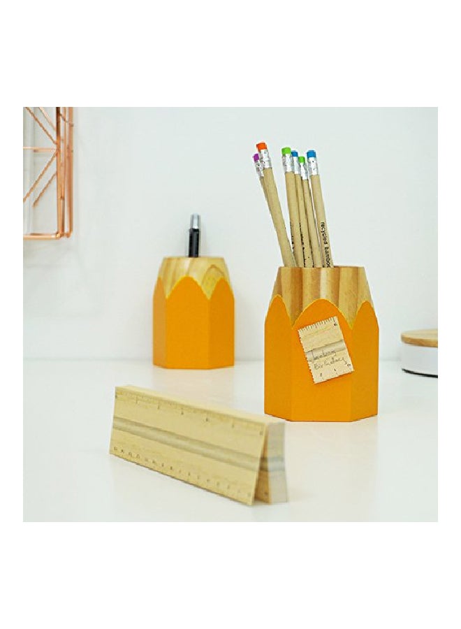 Pencil Shaped Wooden Pen Holder Yellow - v1552567909/N21879609A_3