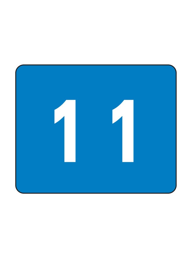 Smead 500-Piece Color-Coded Numeric Labels Set Light Blue/White