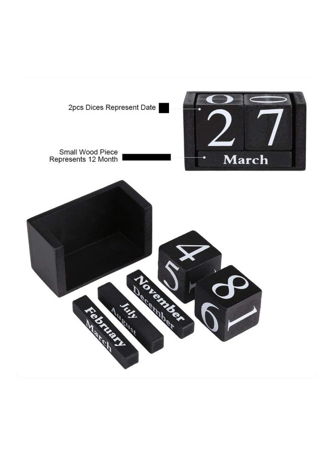 LANGUGU Daily Perpetual Desktop Calendar Blue/White - Image 5