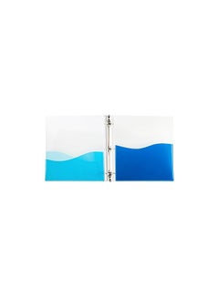 Filexec 4-Piece Wave Ring Binders Blue/Green/Pink  - Image 2