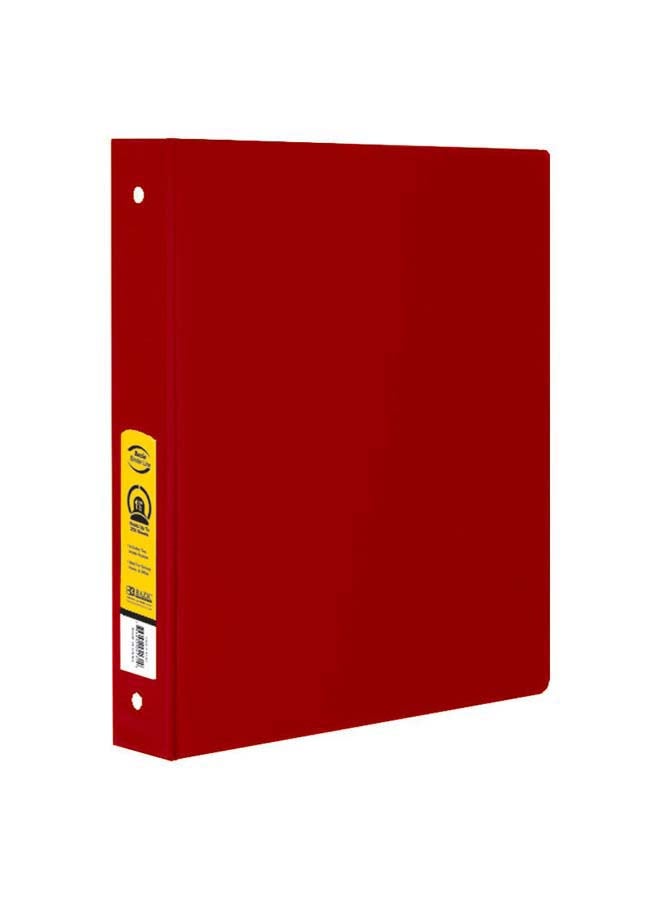 Bazic 3-Ring View Binder Red 