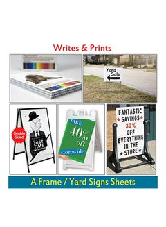 T-Sign 2-Piece A-Frame Replacement Sign Board Set White  - Image 2