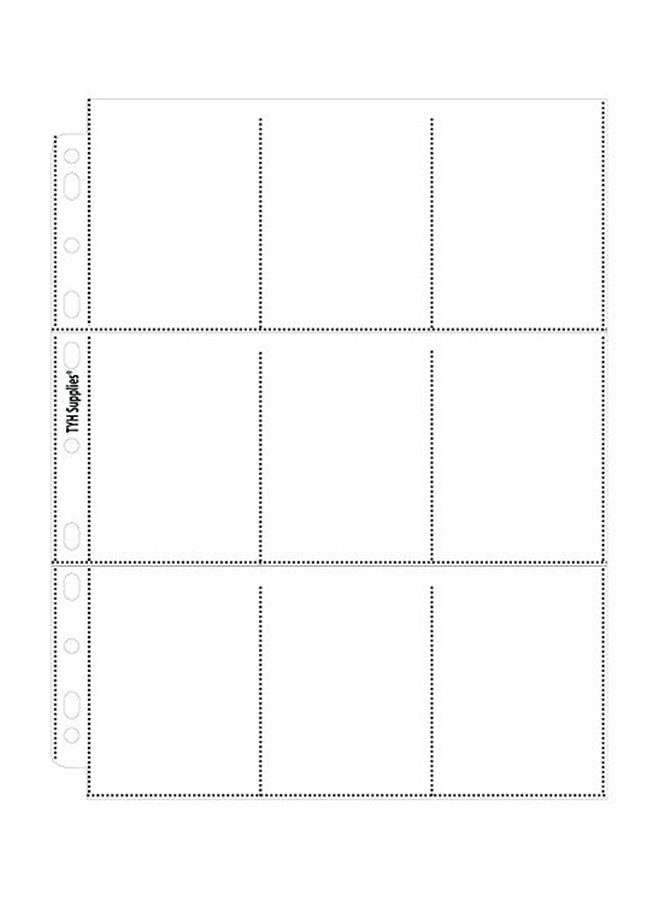 TYH Supplies 100-Piece 18-Pocket Coupon Protector Set Clear - Image 2