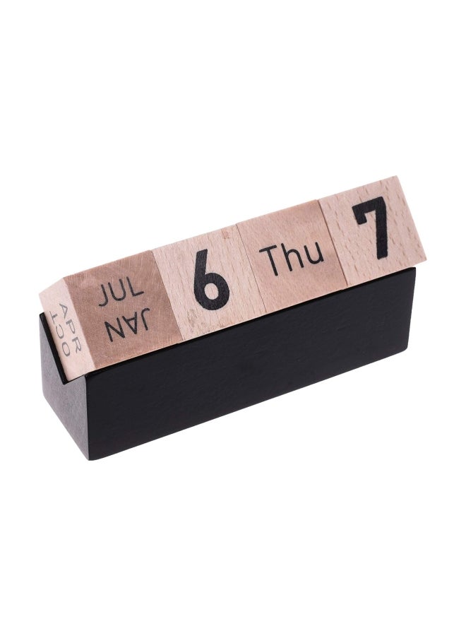 COSMOS Creative Cubes Perpetual Calendar Beige/Black - Image 1