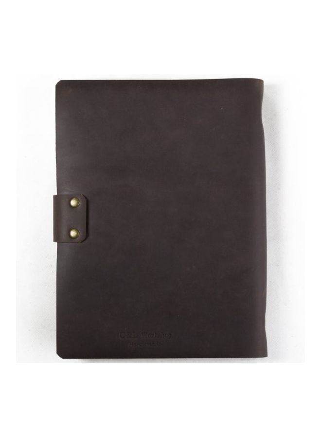 Ancicraft - A5 Journal Diary Notebook Planner Agenda With 6-ring Binder Lined Craft Paper Brown - Image 1