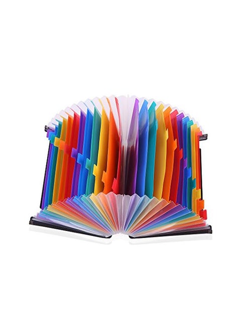 Expandable File Folder Black/Red/Yellow