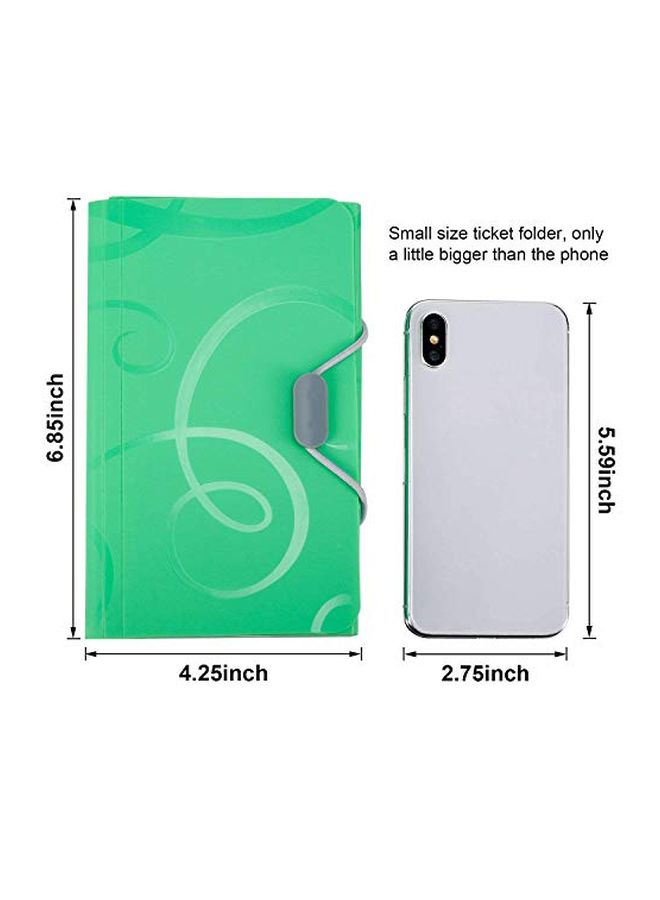 Mtlee 4 Pieces A6 6.85 X 4.25 X 1.1 Inch Expanding File Folder 13 Pocket File Organizer With Labels And Bungee Closure Mini Pp Wallet Organizer For Receipts, Checks, Cards, Tax Item - Image 2