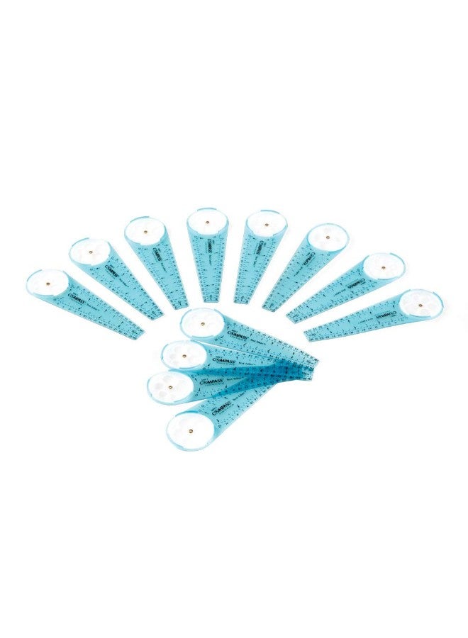 إي تي ايه هاند2مايند طقم بوصلة هندسية من 12 قطعة أزرق - Image 2