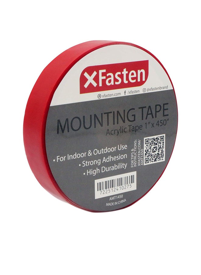 XFasten Acrylic Mounting Tape Removable Red 