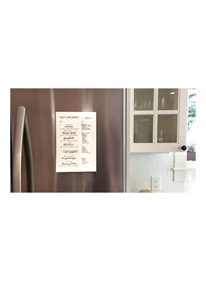 Two Tumbleweeds Magnetic Meal Planning Pad White - Image 3
