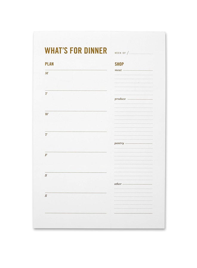 Two Tumbleweeds Magnetic Meal Planning Pad White - Image 1