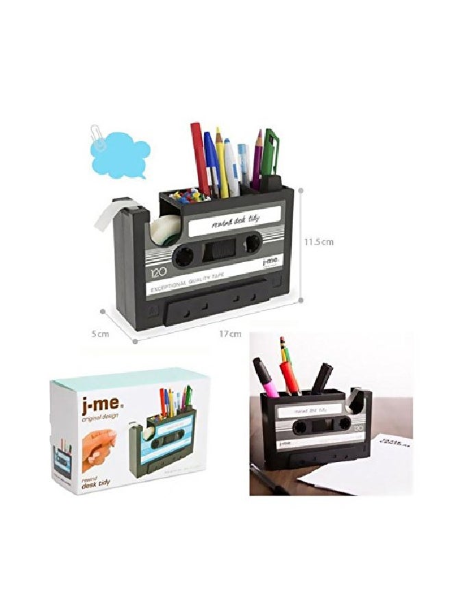 Stainless Steel Cassette Tape Dispenser Pen Holder Black - v1552568284/N21905475A_3