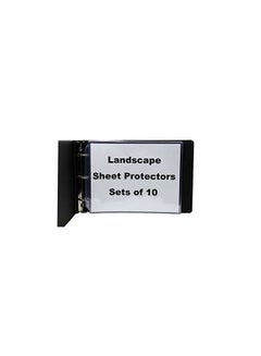 LandscapeBinder-com Pack Of 10 Landscape Sheet Protectors White  - Image 4