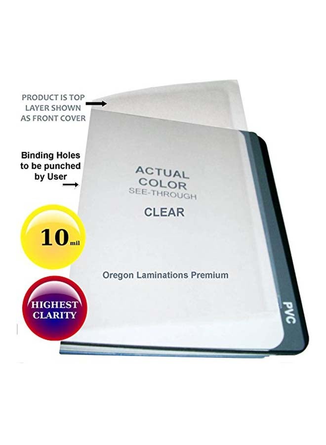 Oregon Lamination Premium Plastic Report Cover Clear - Image 2