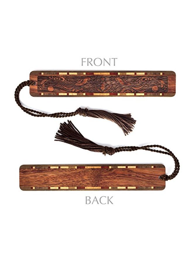Mitercraft Wooden Hand Made Bookmark With Tassel Elegant  - Image 2